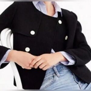 J. Crew Blazer Black Wool Pea Coat